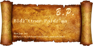 Blüttner Palóma névjegykártya